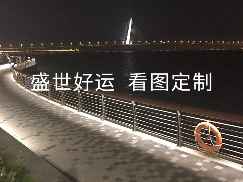 深圳公园照明栏杆-扶手发光案例-7